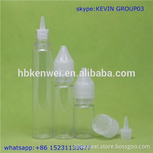 clear pet unicorn tall thin dropper bottle 10 15 30ml with tamper&childproof cap